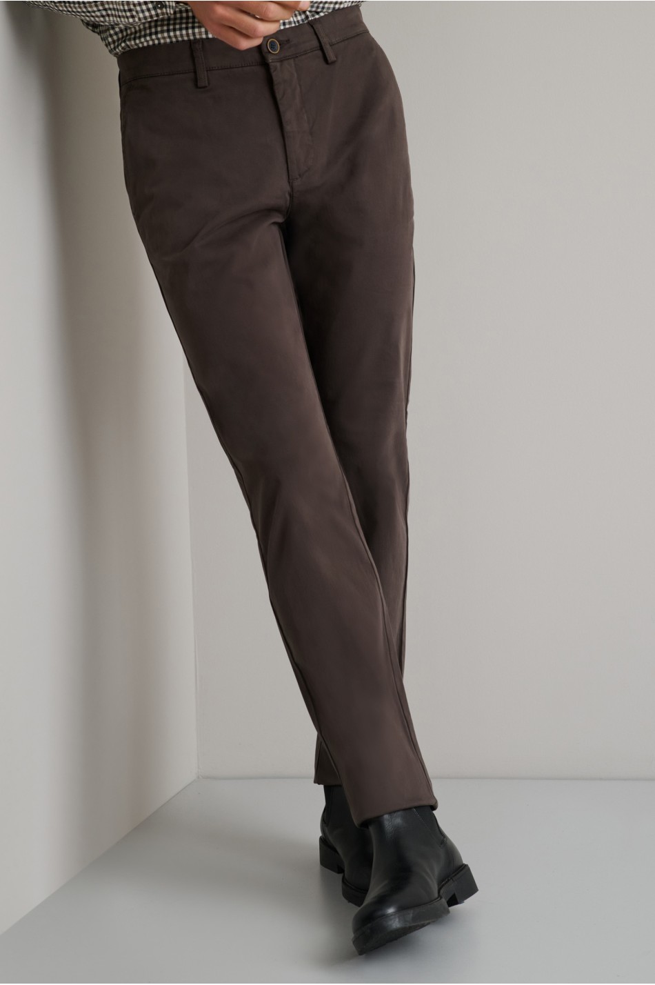 Cotton-mix chinos παντελόνι