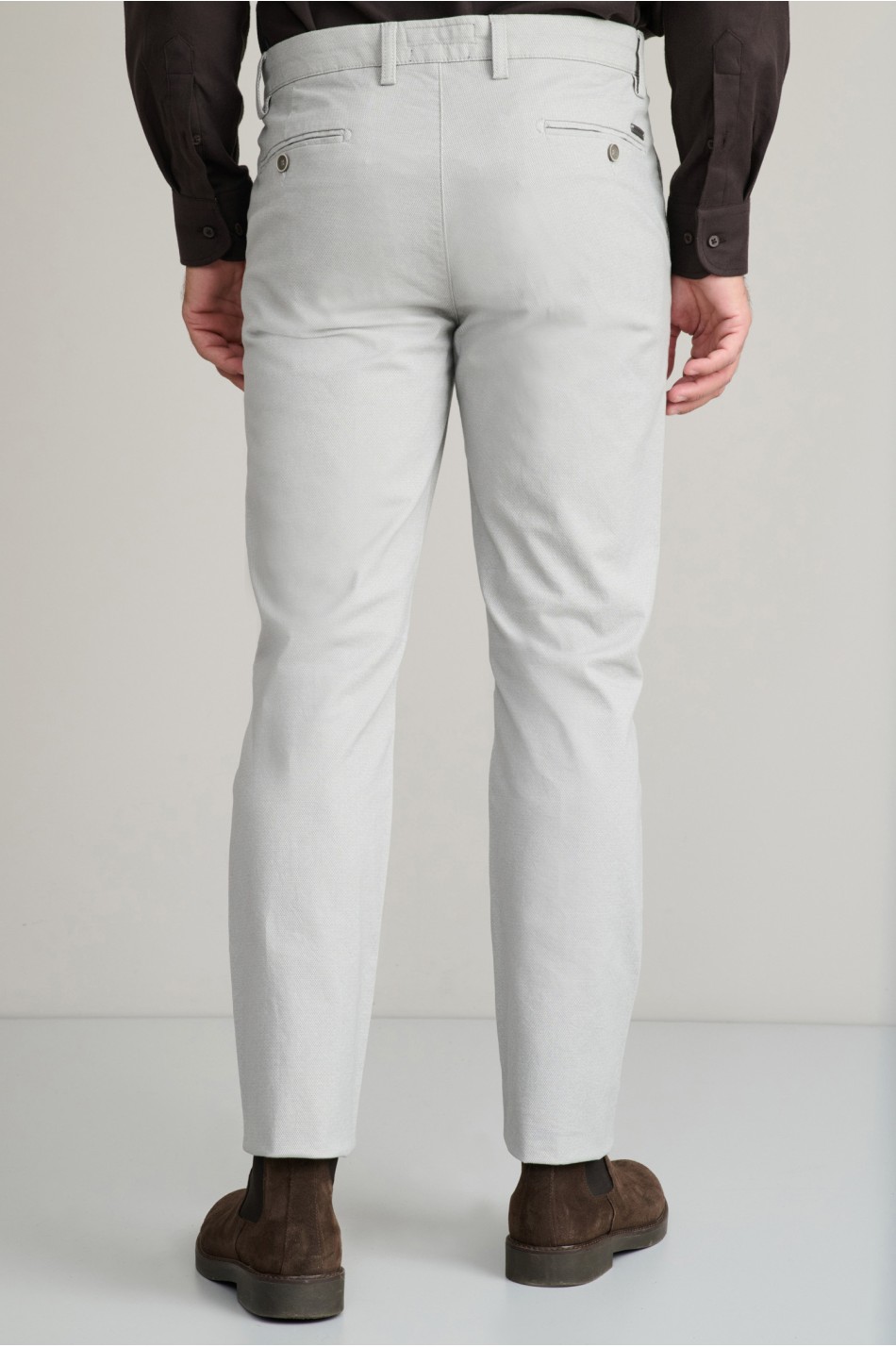 All over print cotton-mix chinos παντελόνι