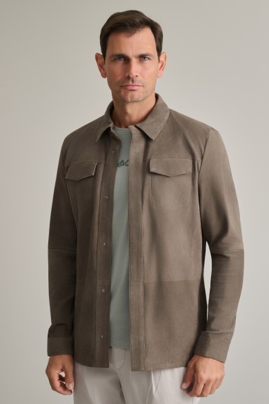 ΔΕΡΜΑΤΙΝΟ OVERSHIRT