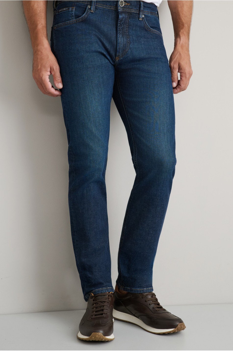 Regular rise ελαστικό jean παντελόνι με zip
