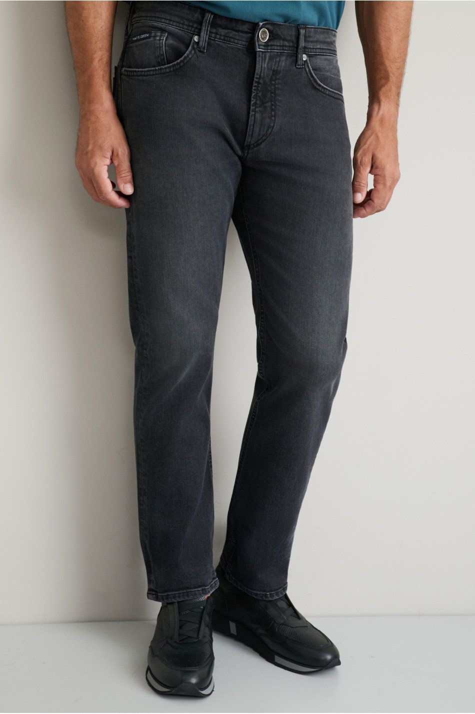 Regular rise ελαστικό jean παντελόνι με zip
