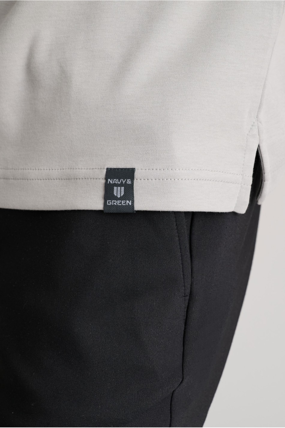 Interlock βαμβακερό t-shirt με λαιμόκοψη