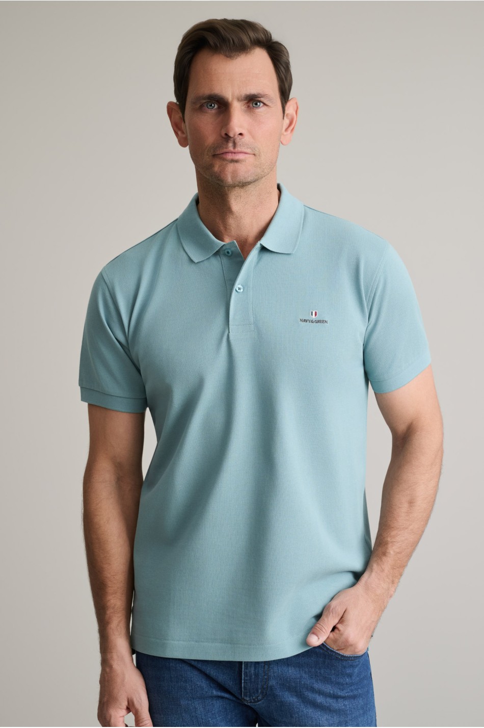 ΜΠΛΟΥΖΑΚΙ ΠΟΛΟ M/ΧΡΩΜΟ, CUSTOM FIT