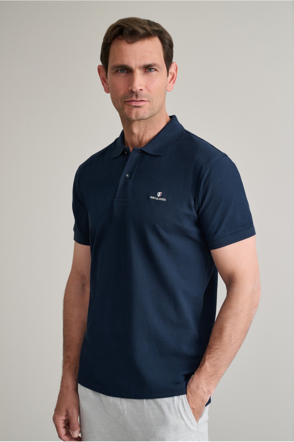 ΜΠΛΟΥΖΑΚΙ ΠΟΛΟ M/ΧΡΩΜΟ, CUSTOM FIT