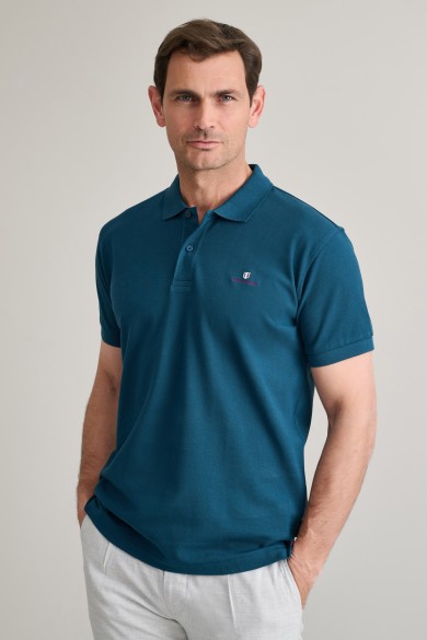 Cotton piqué polo shirt