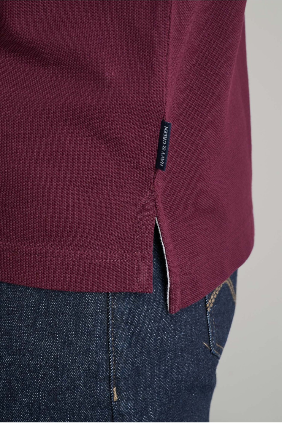 POLOSHIRT SOLID, CUSTOM FIT, LONG SLEEVE