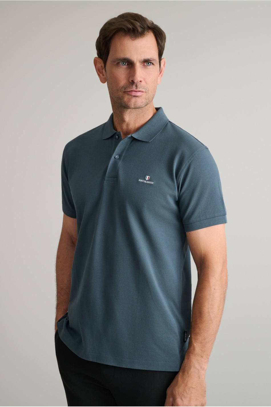 POLOSHIRT PIQUE, SOLID, CUSTOM FIT, SHORT SLEEVE