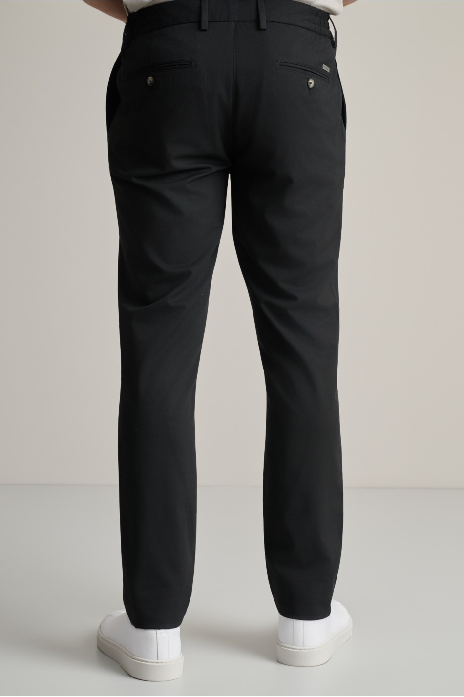 Linen chinos trousers with drawstring