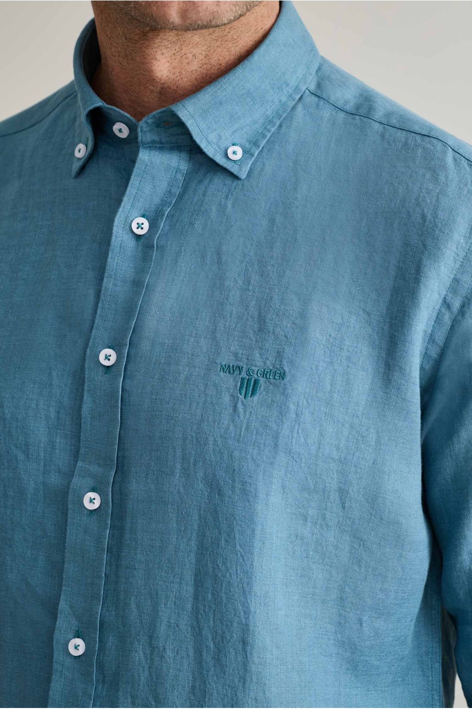 Linen button-down shirt
