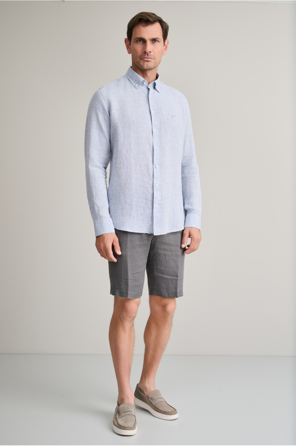Linen button-down shirt