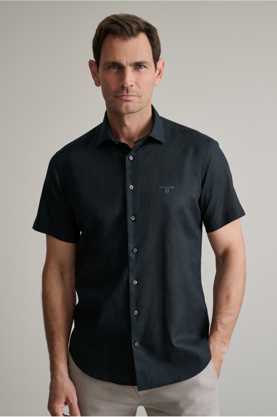 Κοντομάνικο πουκάμισο soft collar