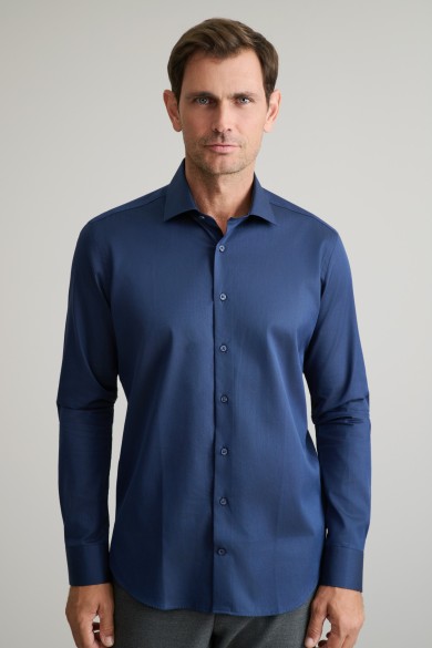 Fine twill βαμβακερό πουκάμισο με ημίρεξ γιακά Fine twill βαμβακερό πουκάμισο με ημίρεξ γιακά