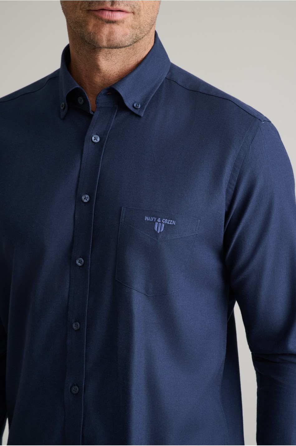 Fine twill βαμβακερό button-down πουκάμισο