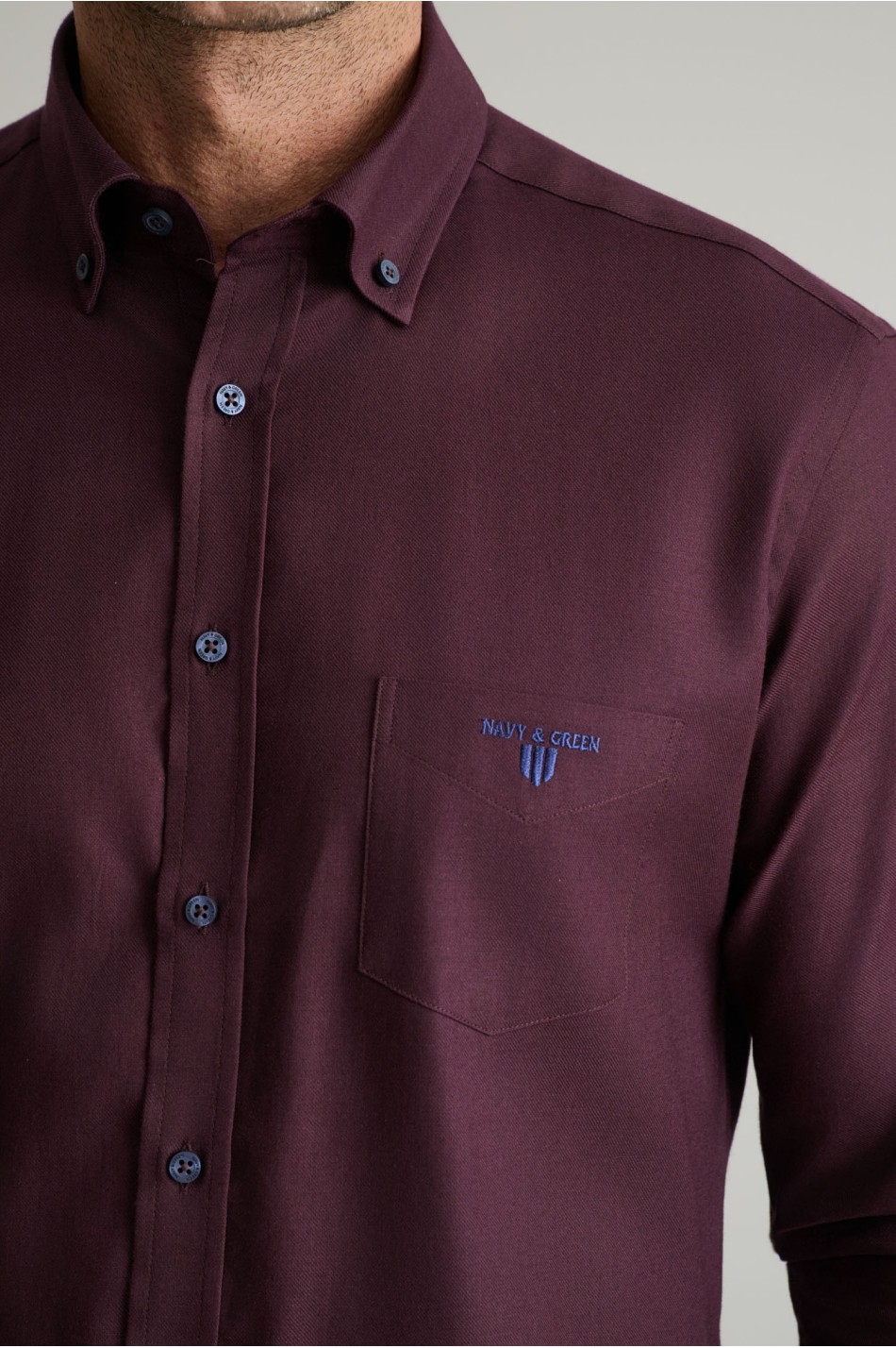 Fine twill βαμβακερό button-down πουκάμισο