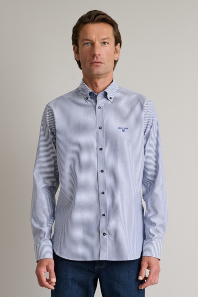 Non iron ριγέ twill button-down πουκάμισο Non iron ριγέ twill button-down πουκάμισο