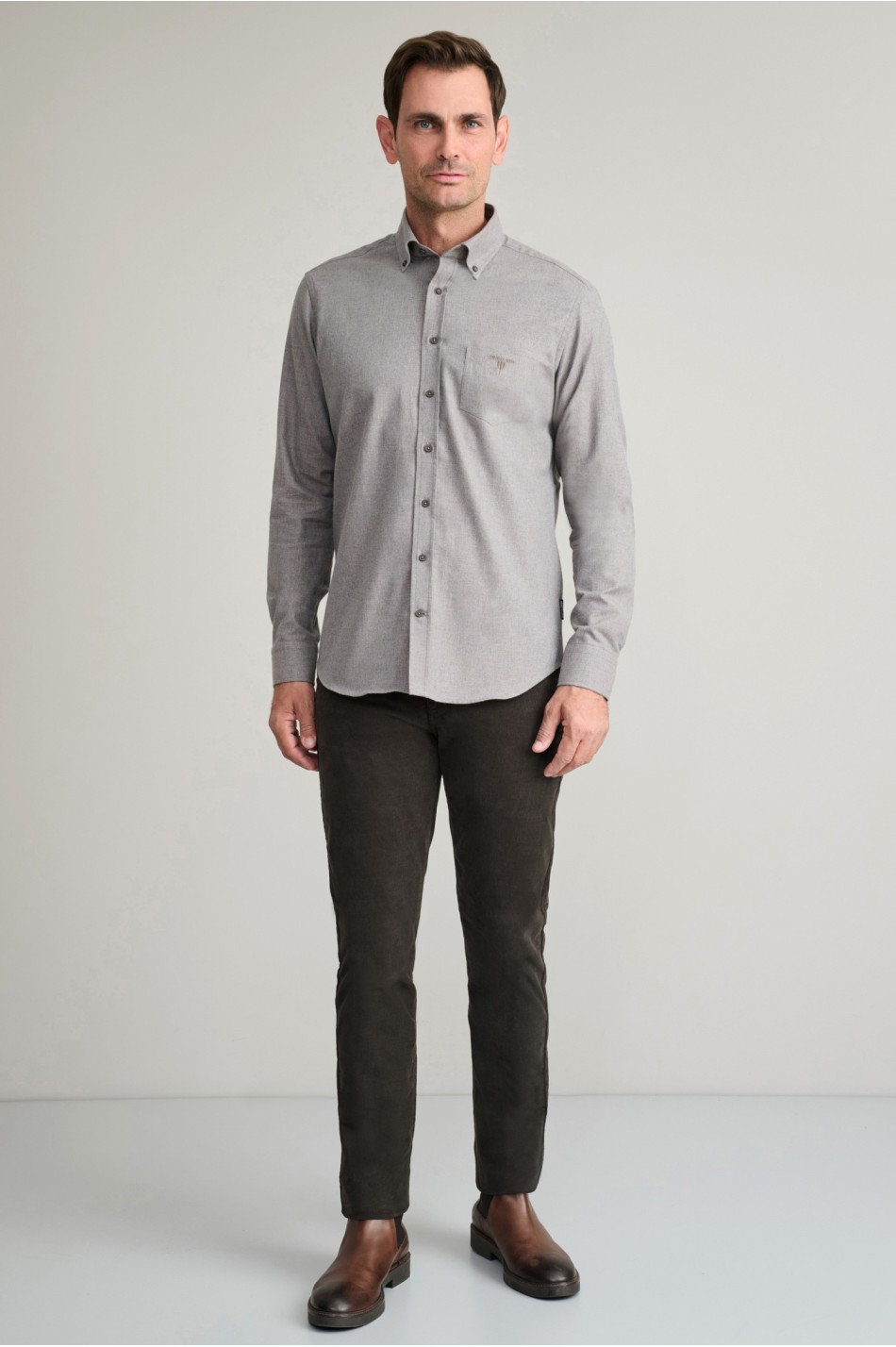 Heavy twill βαμβακερό button-down πουκάμισο