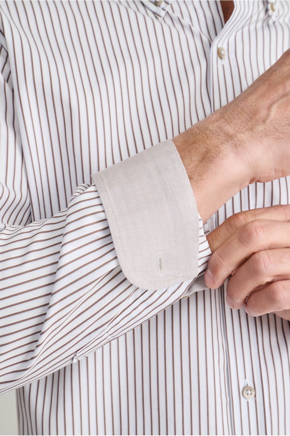 Ριγέ button-down πουκάμισο από αιγυπτιακό βαμβάκι