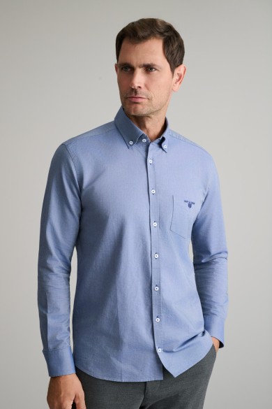 Oxford βαμβακερό πουκάμισο fit γραμμής button-down Oxford βαμβακερό πουκάμισο fit γραμμής button-down