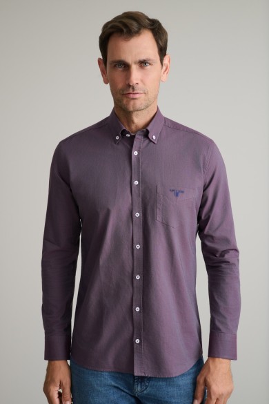 Oxford βαμβακερό πουκάμισο fit γραμμής button-down Oxford βαμβακερό πουκάμισο fit γραμμής button-down