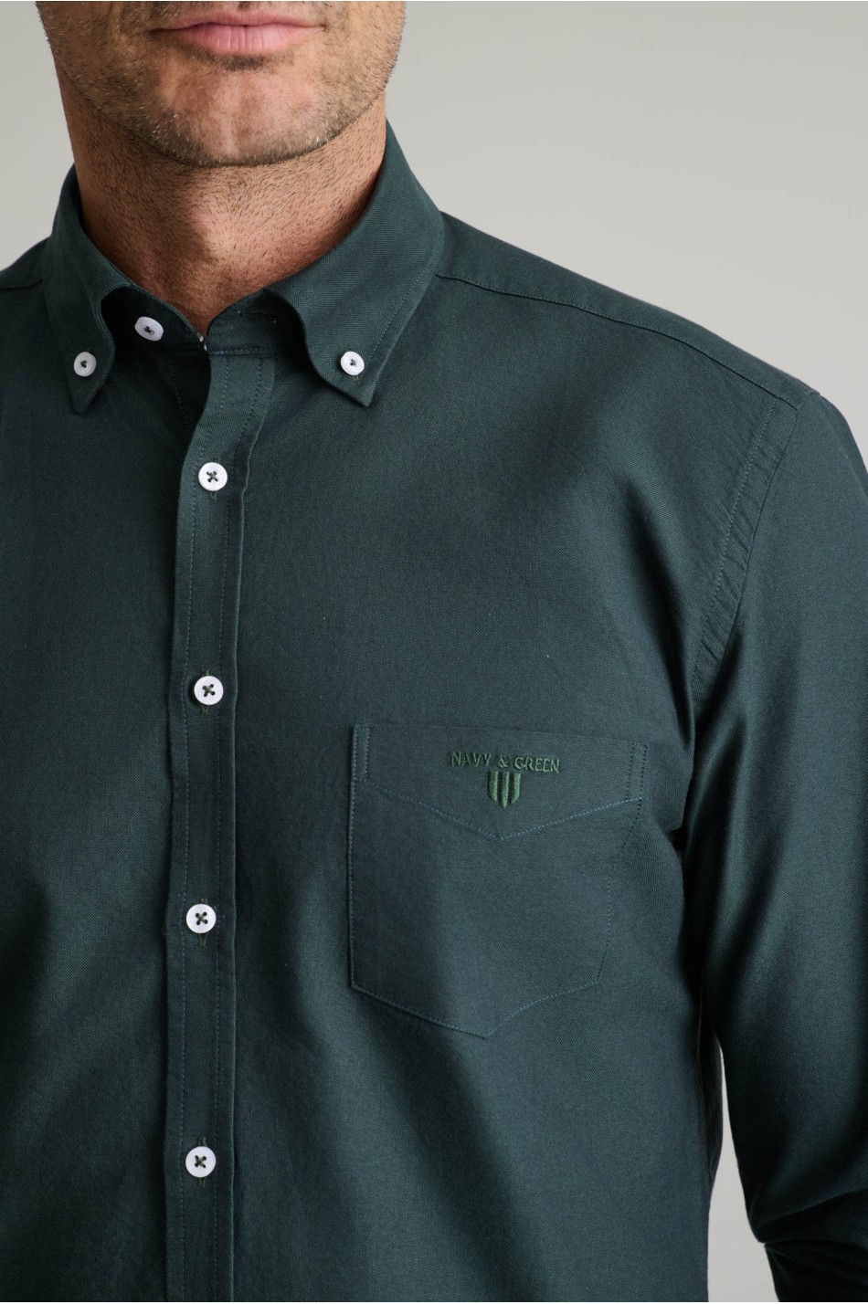 Oxford βαμβακερό πουκάμισο fit γραμμής button-down