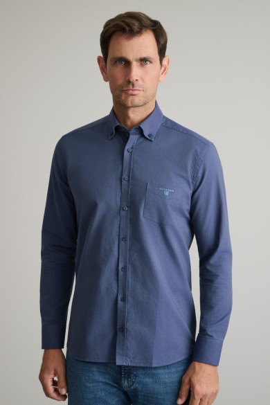 Oxford βαμβακερό πουκάμισο fit γραμμής button-down Oxford βαμβακερό πουκάμισο fit γραμμής button-down