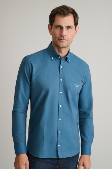 Oxford βαμβακερό πουκάμισο fit γραμμής button-down Oxford βαμβακερό πουκάμισο fit γραμμής button-down
