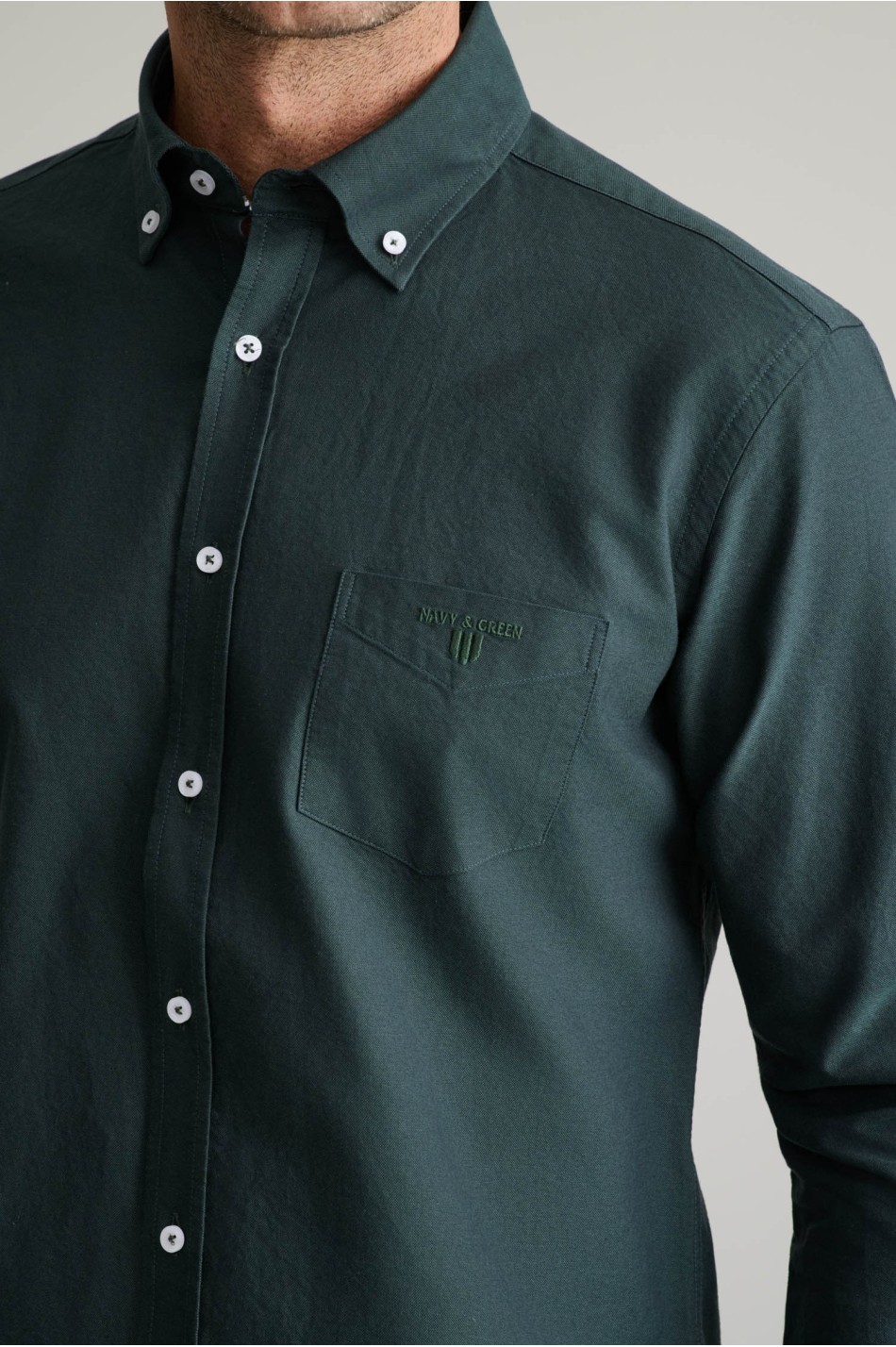 Oxford βαμβακερό button-down πουκάμισο