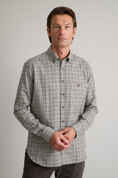 Heavy twill βαμβακερό πουκάμισο με flannel look Heavy twill βαμβακερό πουκάμισο με flannel look