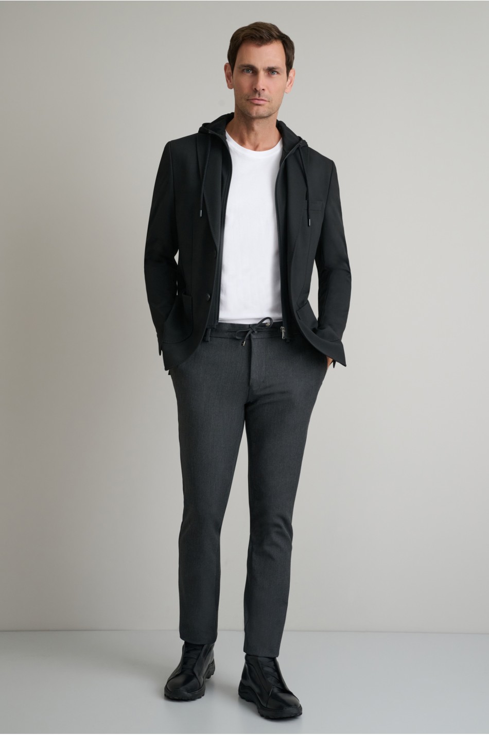 BLAZER WITH GILET AND HOOD