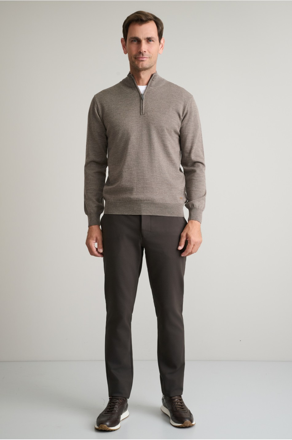 PULLOVER MERINO LUPETTO WITH ZIPPER